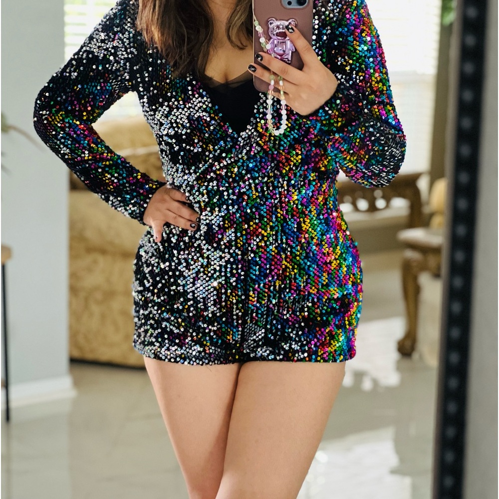 Forever21 Rainbow Romper.